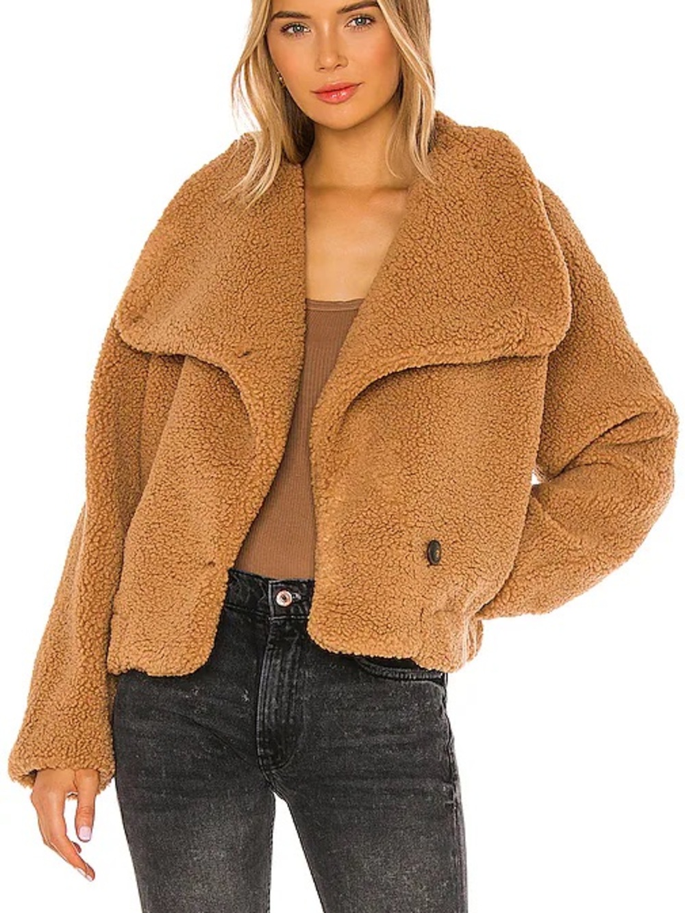Free People Izzy Teddy Wrap Jacket
